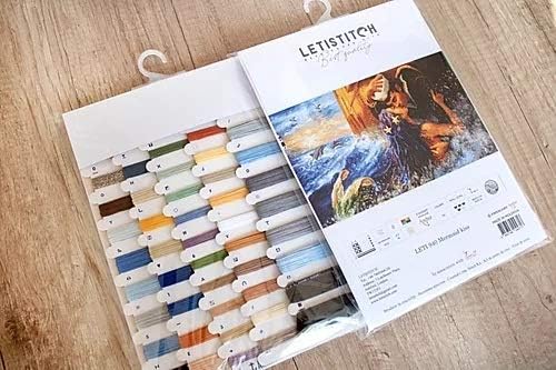 Letistitch Leti940 Kreuzstich Set, Mehrfarbig, 38x23cm