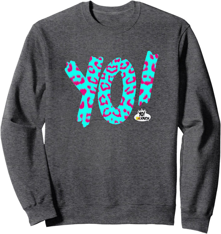 MTV Yo! MTV Raps Neon Leopard Print Logo Sweatshirt