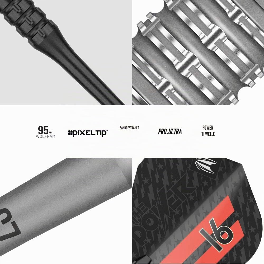 Target Darts Phil Taylor Power 9-Five 7 Gen 95% Wolfram Softdarts-Set 20gr, 20gr