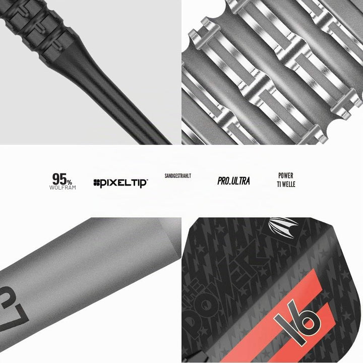 Target Darts Phil Taylor Power 9-Five 7 Gen 95% Wolfram Softdarts-Set 20gr, 20gr