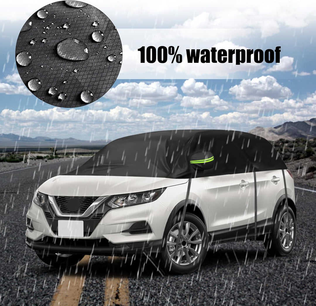Halbe Autoabdeckung Ersatz für Nissan Qashqai 2013-2024, Halbgarage, Upgrade Verdickter Stoff Allwet