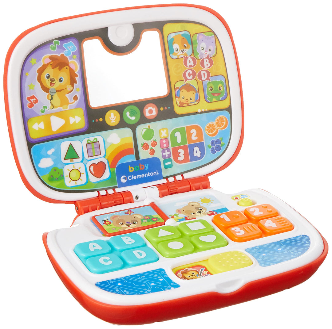 Baby Clementoni Baby-Laptop Tierfreunde - Spielzeug für Babys &amp; Kinder ab 9 Monaten mit Ton- &amp; Licht