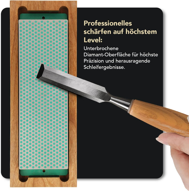 DMT Diamant 8 in Schleifstein in Holz Box 1200 Grit – Extra Fine