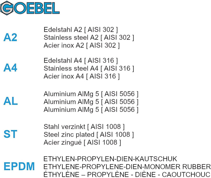 GOEBEL® - 250 x Blindnietmuttern Nietmuttern M5 Stahl verzinkt (Ø x L) 6,9 x 13,5 mm Blindmuttern Se