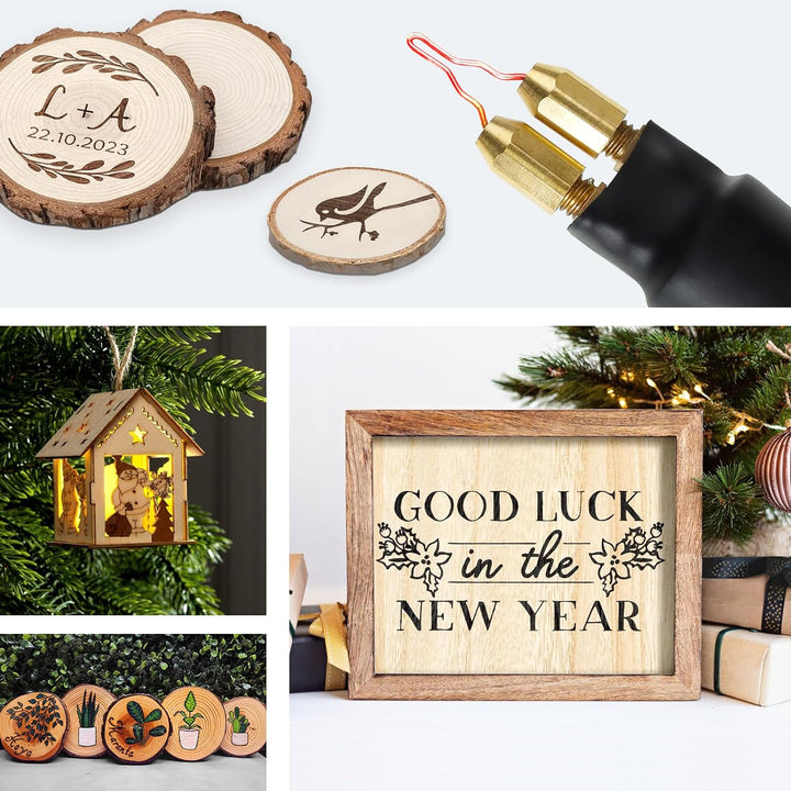 Brandmalerei Holzbrenner Set mit einstellbarer Temperatur Holzbrenner Set mit zwei Stiften für