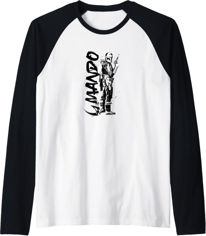 Star Wars: The Mandalorian Splatter Portrait Raglan