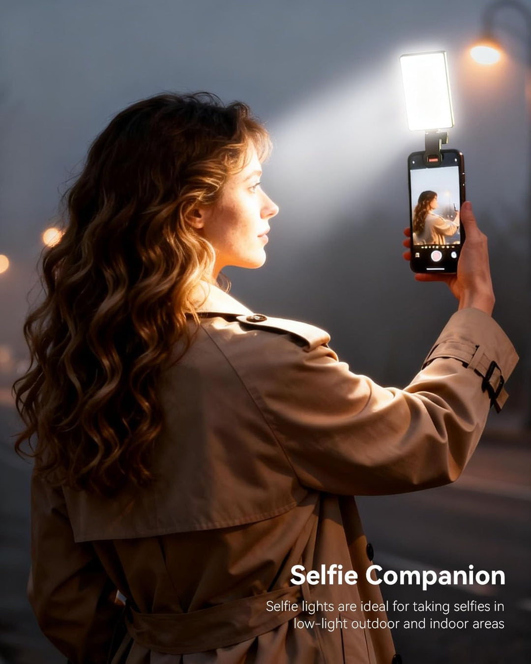【Selfie Licht Ringlicht für Telefon】90 LED Wiederaufladbare iPhone Fülllichter, Ringlicht für Kamera