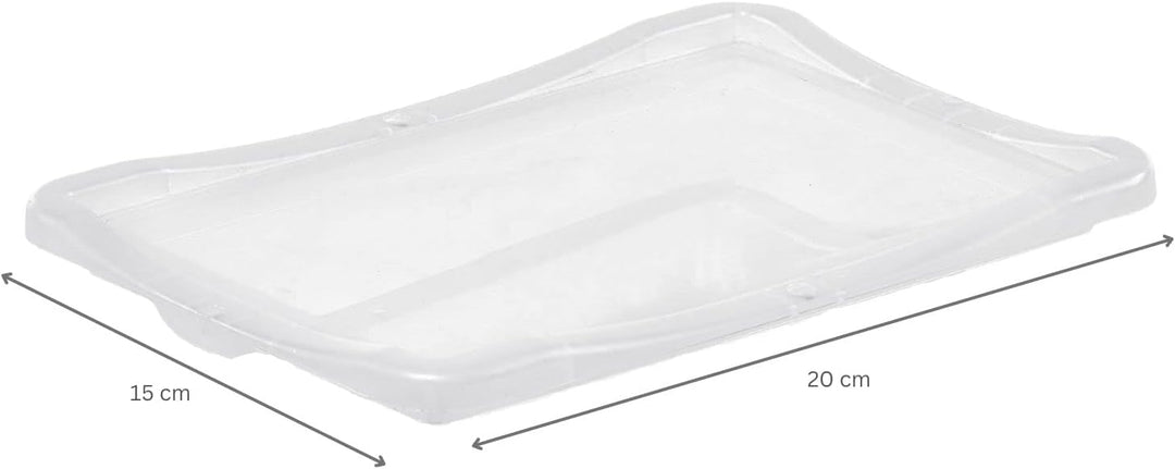 PROREGAL SuperSparSet 5x Klickdeckel für transparente Eurobehälter BasicLine mit geschlossenem Griff