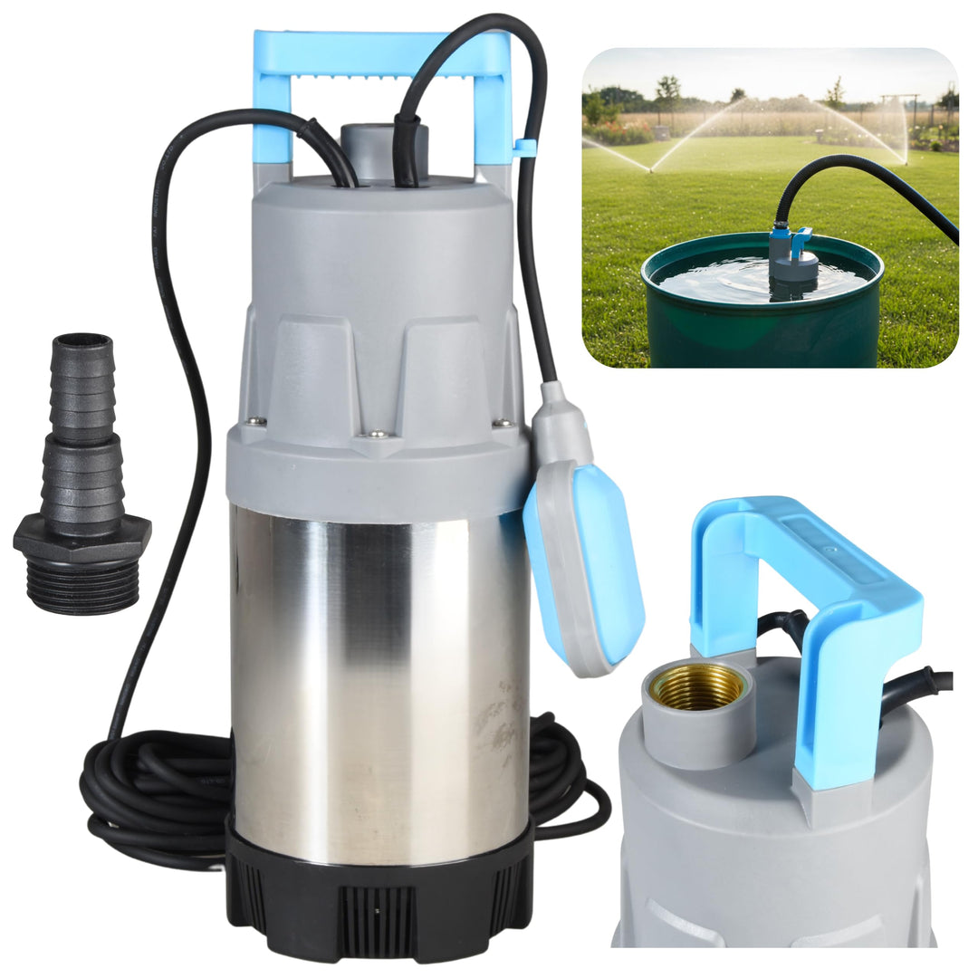 Tauchdruckpumpe FLOX 35P mit Schwimmerschalter (900 W, 6000 l/h, 35 m Förderhöhe) – Klarwasserpumpe