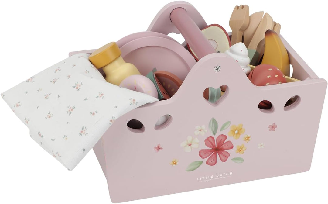 Little Dutch 8025 FSC Holz Picknick-Set - rosa
