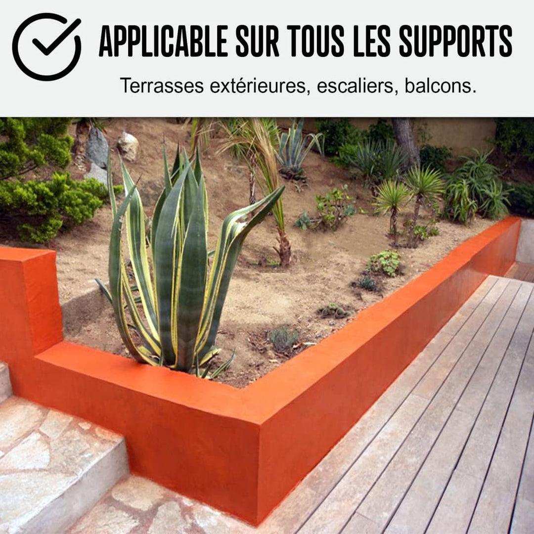 Komplettset – Béton Ciré extérieur – Arbeitsplatte – Feinputz/Sichtbeton. kit 5 m2 Mure - Violet, ki