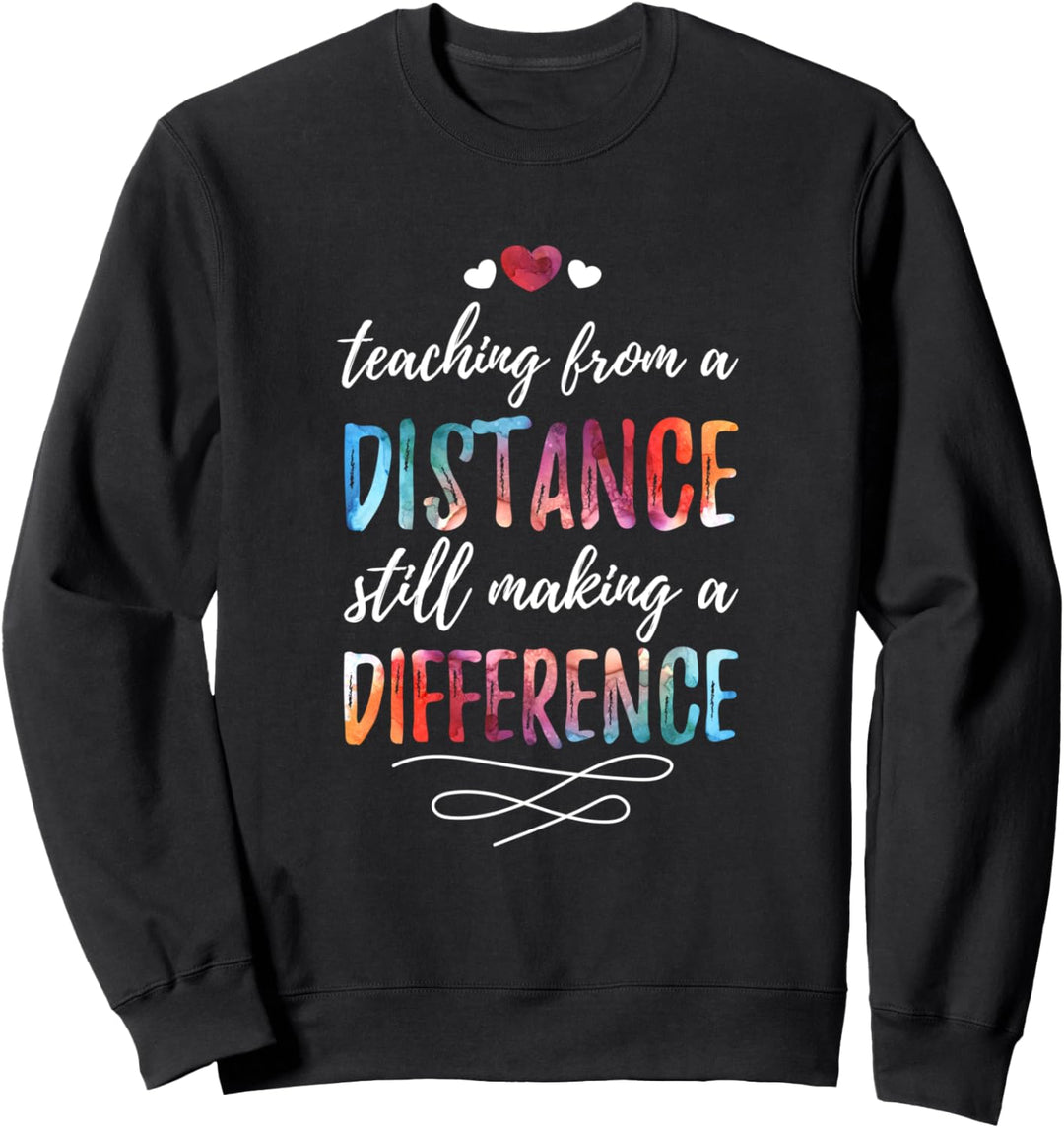 Lehre Abstand machen Unterschied Aquarell Regenbogen Sweatshirt