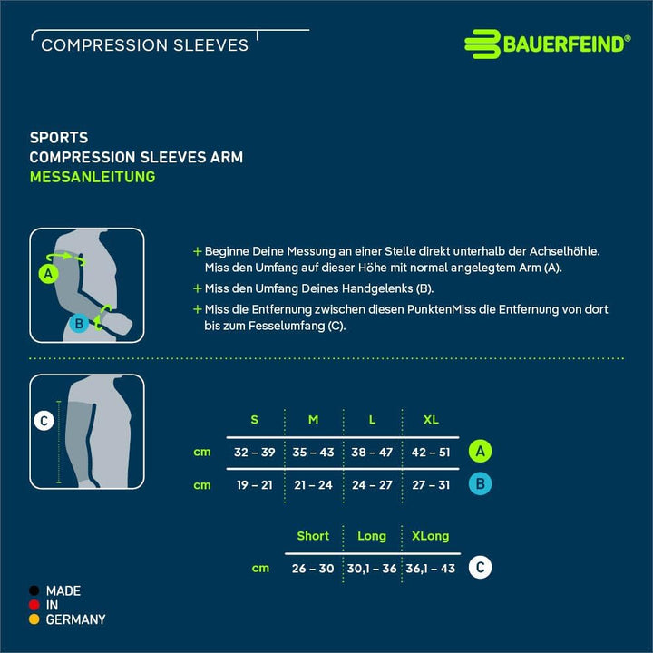 BAUERFEIND Arm Sleeve „Compression Sleeves Arm“, 1 Paar Armlinge, Armstulpen Weiss XL kurz, Weiss XL