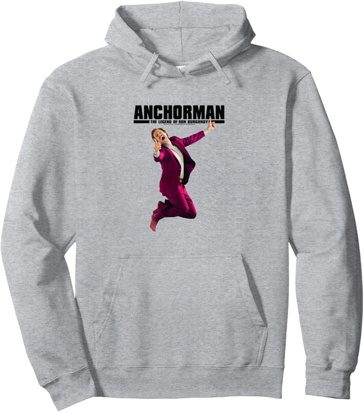 Anchorman Ron Burgundy Jumping Portrait Pullover Hoodie