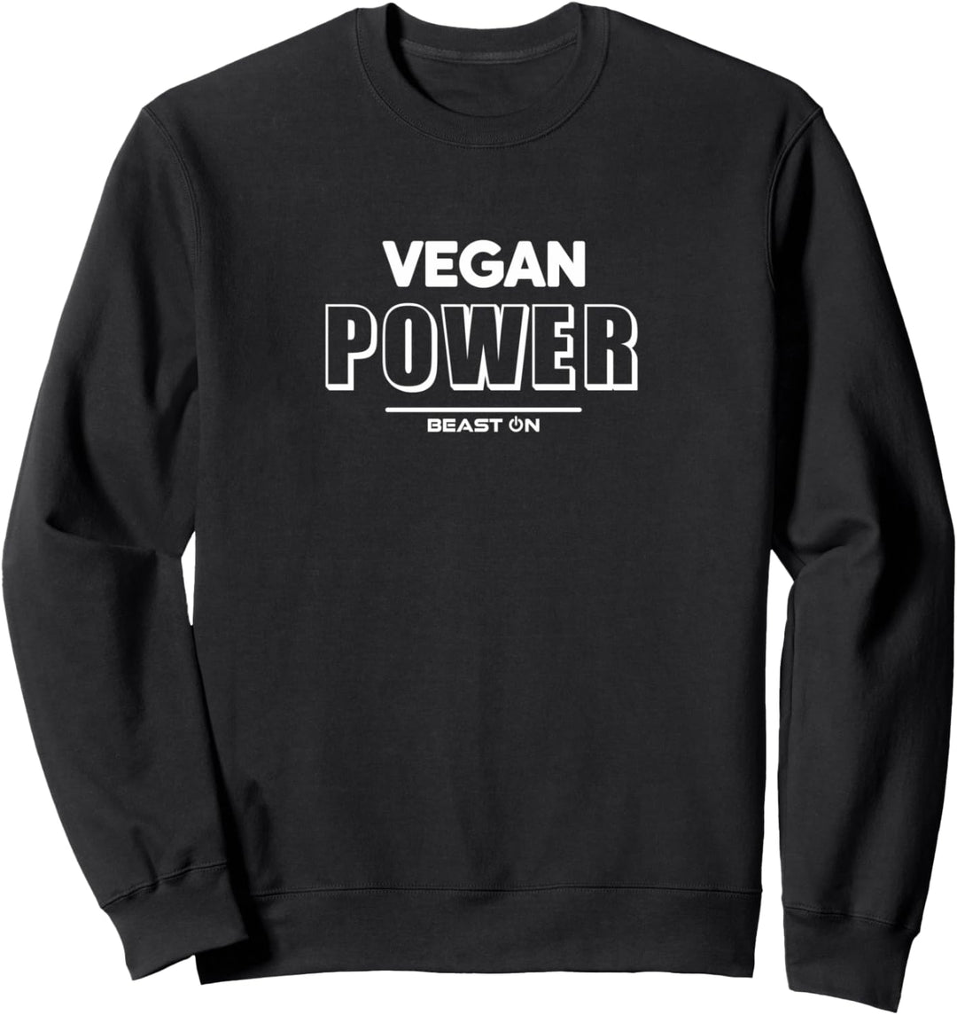 Veganes Power-Training, Workout, Fitness, Motivation, Sprüche Sweatshirt