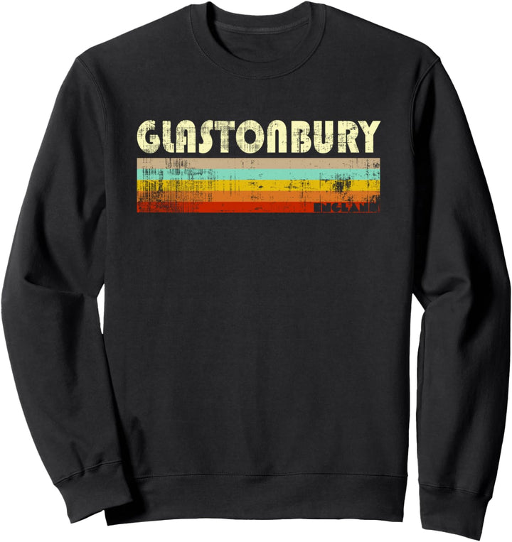 Vintage 70s 80s Style Glastonbury England Retro Sweatshirt