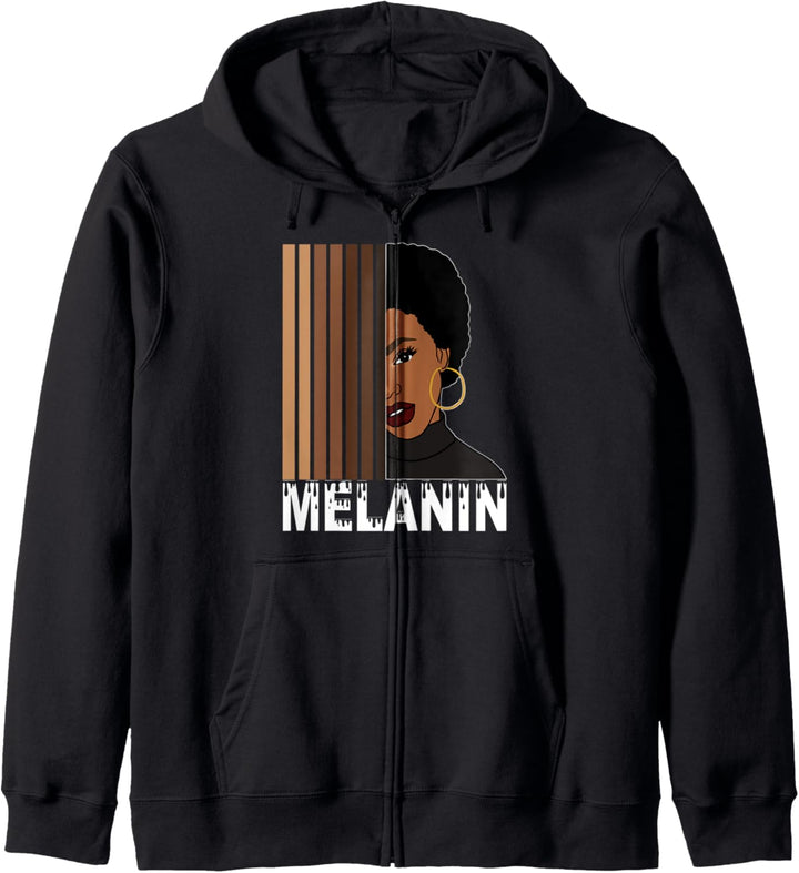 Oheneba: Melanin Shades Black Girl Drippin Afro Pride Queen Kapuzenjacke