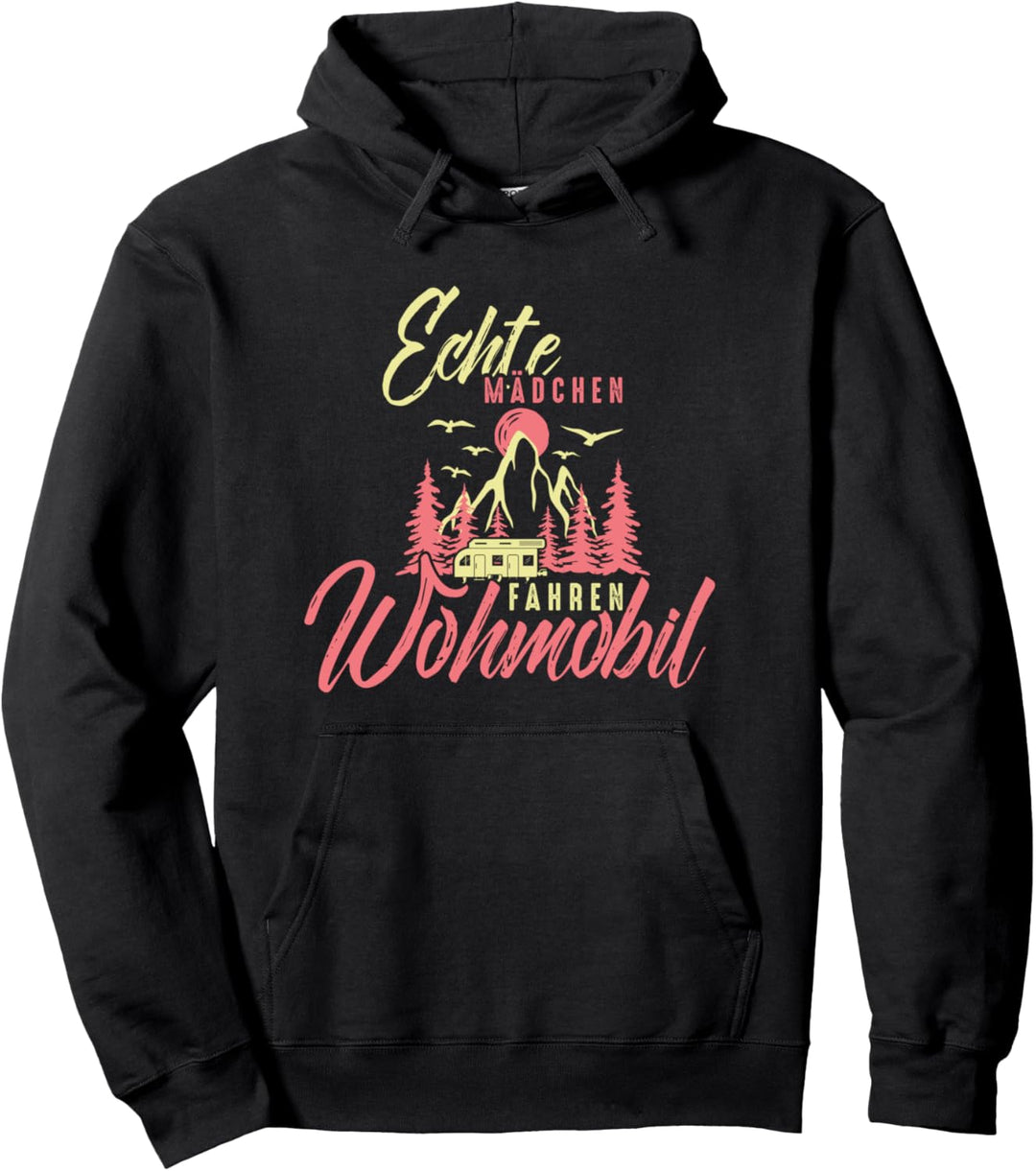 Echte Mädchen Fahren Wohnmobil | Damen Camping Pullover Hoodie