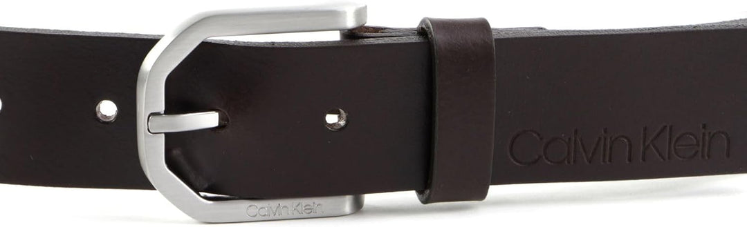 Calvin Klein Essential Plus Faceted 35MM Belt W105 Dark Brown
