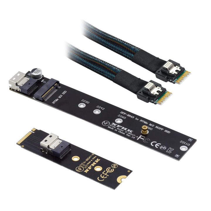 Xiwai NGFF M-Key NVME Stecker zu Buchse Verlängerungskabel 40cm mit SFF-8654 Stecker für Mainboard S