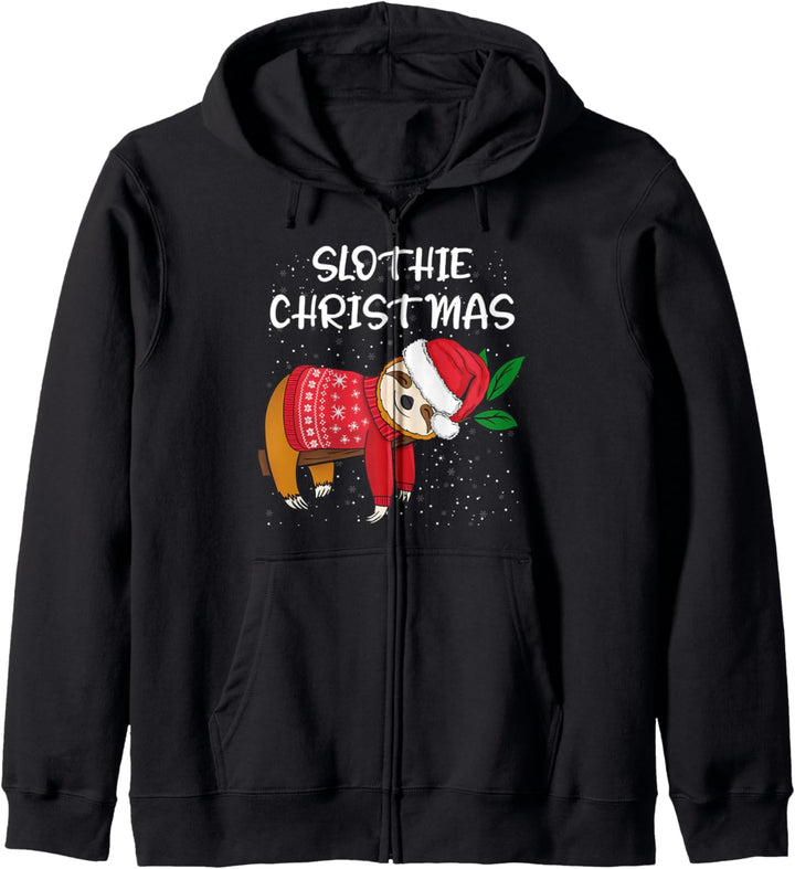 Faultier Weihnachten Kapuzenjacke