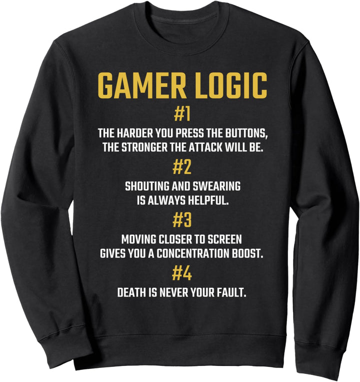 Gamer Logik Gaming Zocken Zocker Sweatshirt