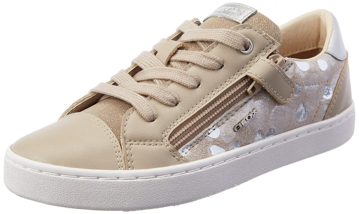 Geox Mädchen J Kilwi Girl B Sneakers 30 EU Beige Silver, 30 EU Beige Silver