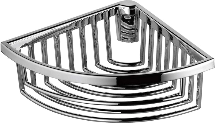 Keuco Eck-Duschkorb aus Metall hochglanz-verchromtes Gitter, abnehmbar, verdeckte Befestigung, 26x7,
