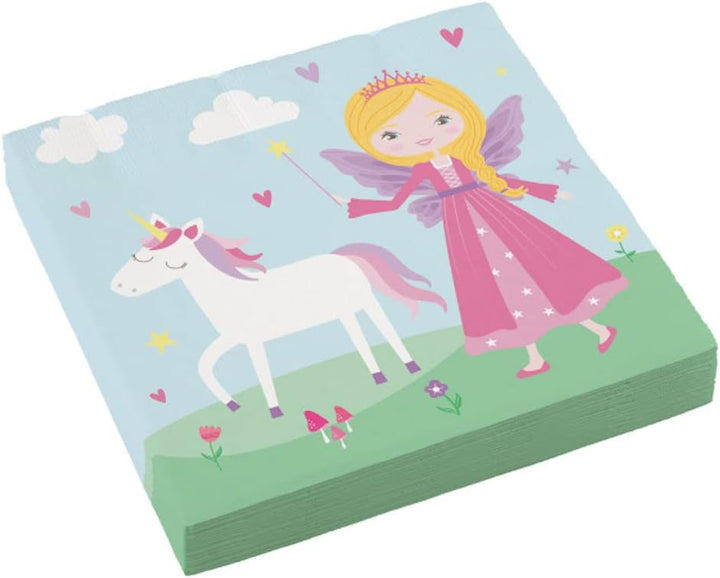 HHO Prinzessin-Party-Set 52tlg. - für 16 Gäste Teller Becher Servietten Prinzessin 