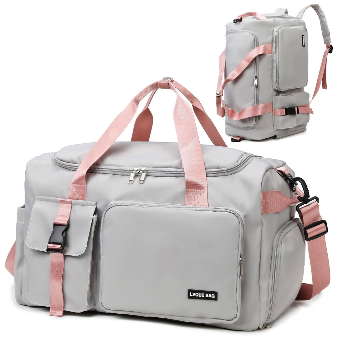 Sporttasche Damen Herren 42L Reisetasche mit Schuhfach Nassfach Wasserdicht Trainingstasche Travel D