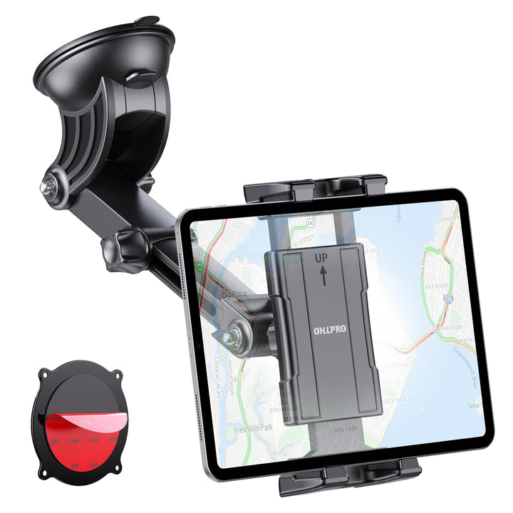OHLPRO Tablet Halterung Auto Vorne, iPad Halterung Saugnapf, Windschutzsche und Armaturenbrett Unive