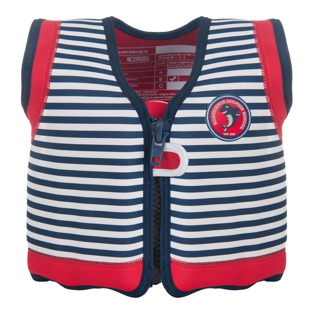 Die original Konfidence Unisex-Kinder Schwimmweste, Mehrfarbig (Hamptons Navy Stripe), 4-5 Jahre 4 -