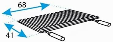 ImEx EL Zorro 71617 Grillrost aus Edelstahl 68 x 41 cm