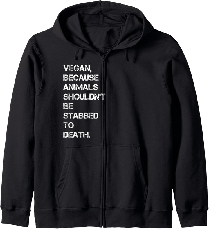 Vegan because... | Geschenk Idee Statement Kapuzenjacke