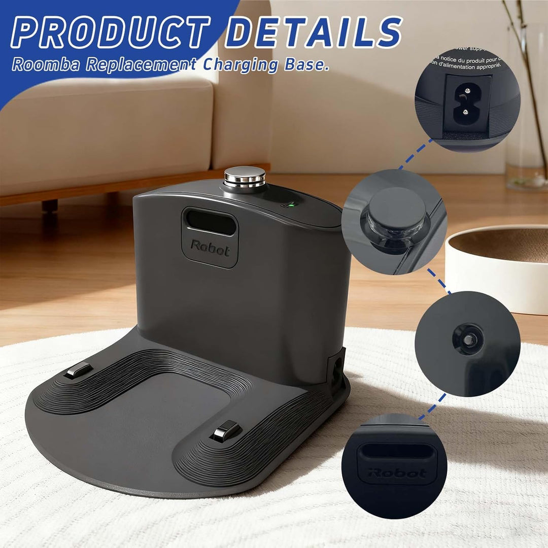 Dockingstation Charger Dock Ladeständer Zubehör Kompatibel mit iRobot Roomba E5 E6 I1 I3 I4 I6 I7 I8