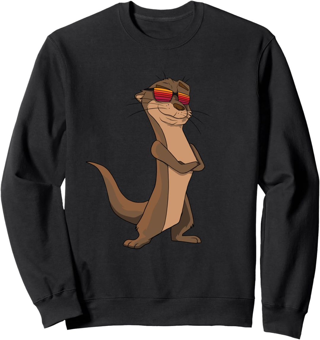 Süsser Otter mit cooler Sonnenbrille Sweatshirt