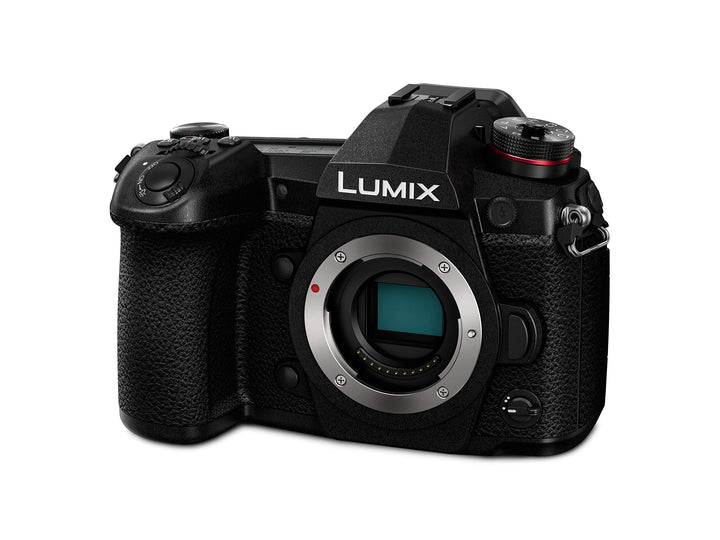 Panasonic DC-G9EG-K Lumix G Systemkamera (20 MP, 4K/6K, Dual I.S., OLED-Sucher, WiFi, Staub und Spri