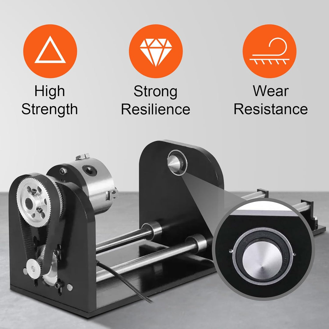 Laser Rotationsachse Drehachse Y-Achse mit 3-Backenfutter &amp; Schrittmotor, 360° drehbare Laser-Rotati
