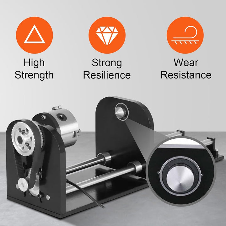 Laser Rotationsachse Drehachse Y-Achse mit 3-Backenfutter &amp; Schrittmotor, 360° drehbare Laser-Rotati