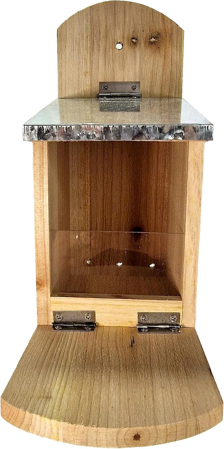 Eichhörnchen Futterstation, Naturholz, 17 x 26 x 11 cm