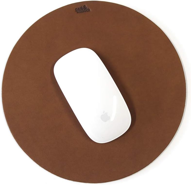 Pack & Smooch Leder Mousepad Mit Naturkautschuk Anti-Rutschbeschichtung Aus Pflanzlich Gegerbtem Led