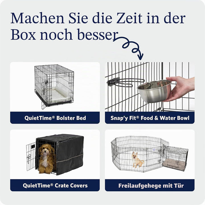 MidWest Homes for Pets iCrate Modell 1522 Hundebox, ca. 58 cm lang, mit Einzeltür, auslaufsicherer B