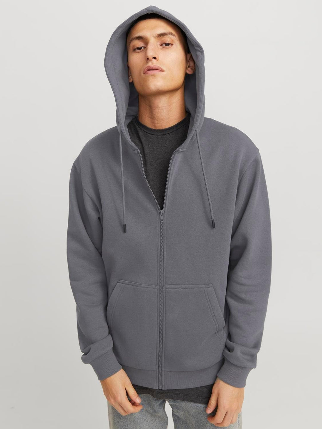 JACK &amp; JONES Herren Jjebradley Sweat Zip Hood Noos Sweatshirtjacke, Castlerock