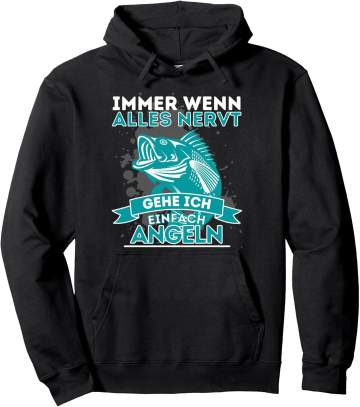 Lustiges Angel Angeln Fischen Fischer Angler Spruch Pullover Hoodie