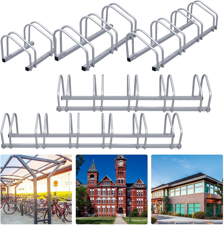 Fahrradständer Boden für 4 Fahrräder, 30cm Radabstand 35-55mm Reifenbreite rostfreier Stahl selbstsi