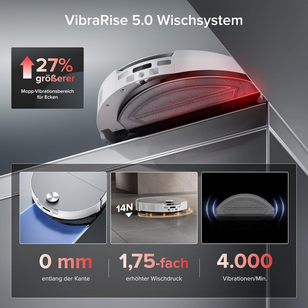 roborock Saros 20 Sonic Saugroboter mit Wischfunktion, VibraRise 5.0 Wischsystem, 36,000 Pa Saugkraf