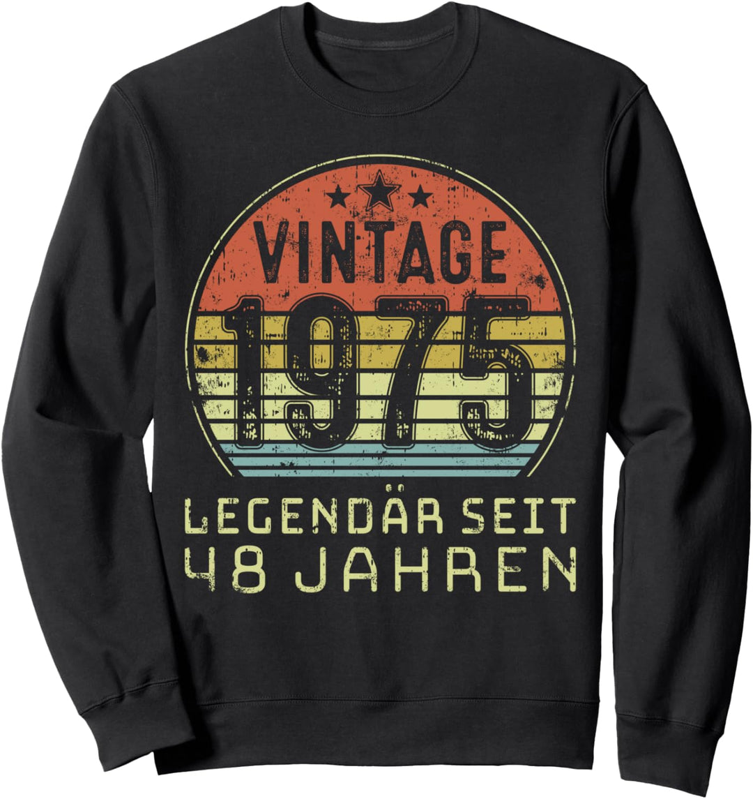 Vintage 1975 Legendär seit 48 Jahren 48 Geburtstag Sweatshirt