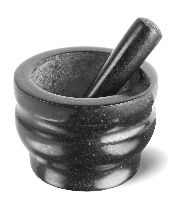 Cole &amp; Mason H100379 Worcester Mörser mit Stössel, Schwarz, 18cm, Fur Gewürze und Kräuter, Granit 18