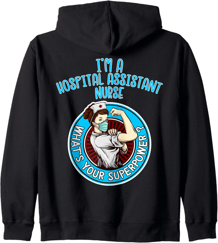 Krankenhaus Assistentin Krankenschwester Shirt für Frauen Kapuzenjacke