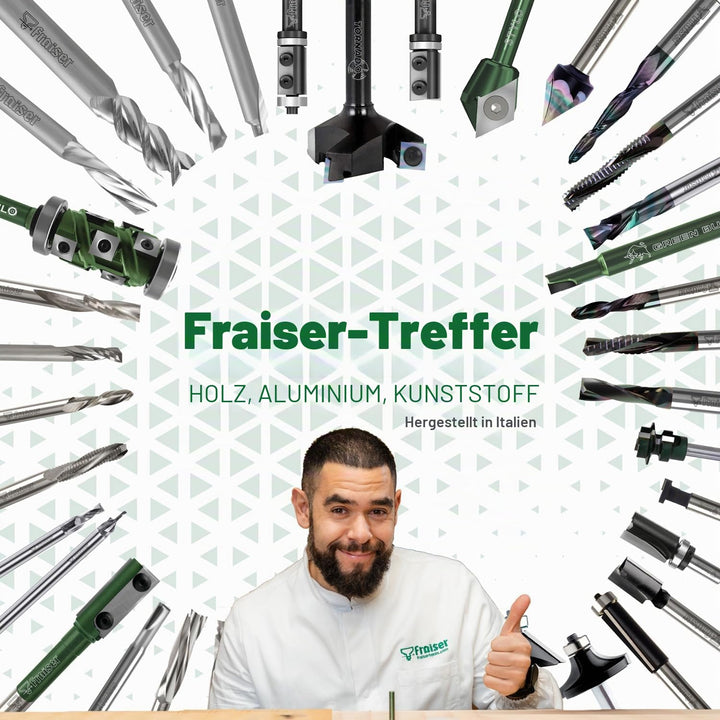 Fraiser Multibit - Nutfräser und Bündigfräser zum Kopieren, Schneiden und Rampenfräsen, Durchmesser
